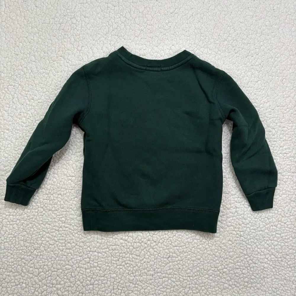 Polo Ralph Lauren Sweatshirt Boys Sz 5 Varsity Letterman Patch Crewneck Sweater‎